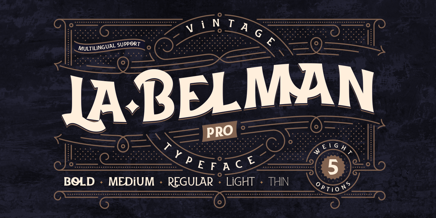 Пример шрифта La Belman Pro